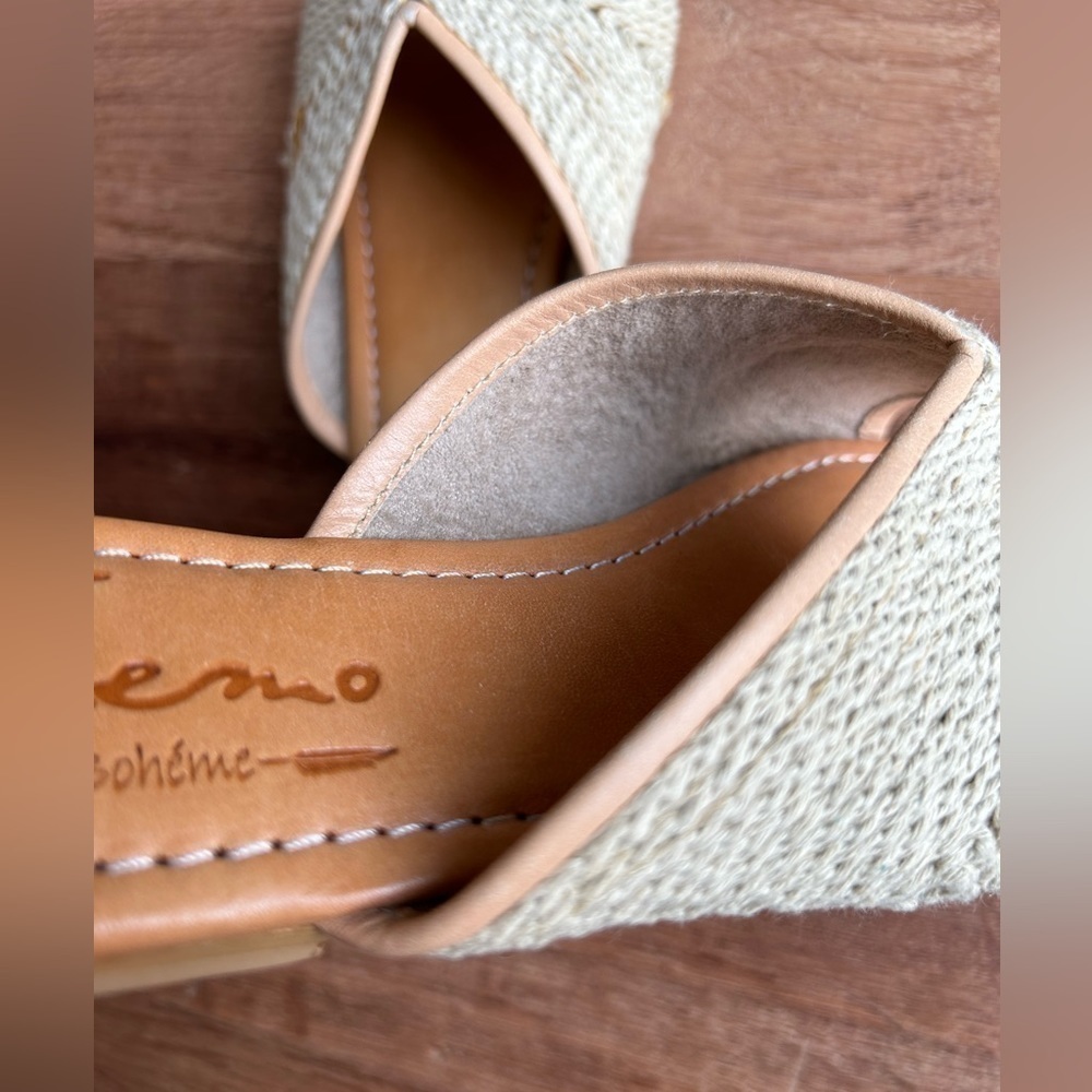 SKEMO Woven Hemp Leather Sandal women’s size 6 - Picture 8 of 14